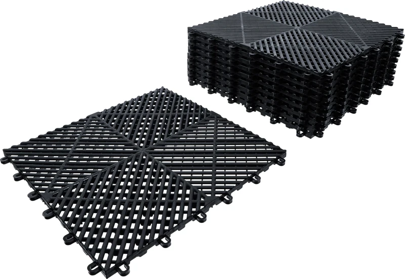 BGS 74546 | Plastic Tiles-Set | Click-System | 400 x 400 x 18 mm | 10-pcs.