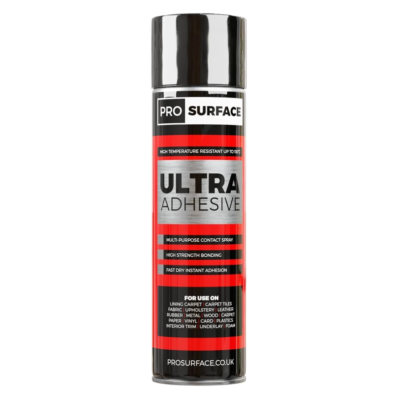 9 Cans Ultra Adhesive - High Temperature Multi-Purpose Contact Spray Adhesive 500ml
