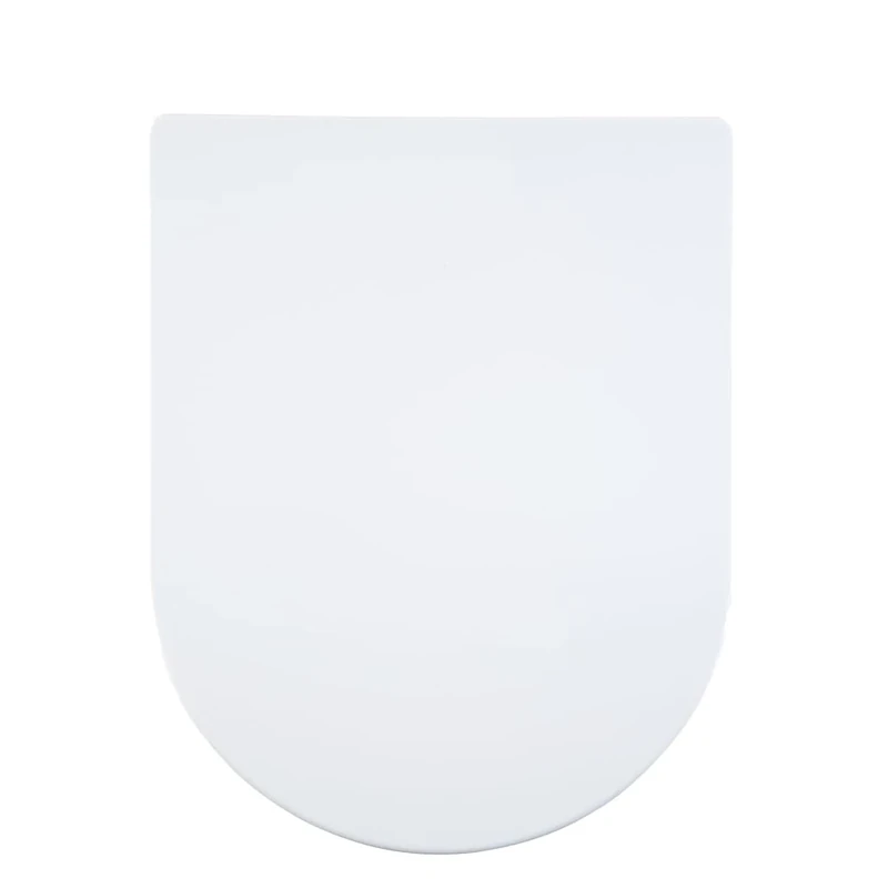 AQUALONA® Luxury Duroplast Toilet Seat – Strong and Durable - D Shaped, Soft Close - Ceramic Appearance - Scratch Resistant - Dual Button Hinge Release - Click, Lift & Clean Technology (White)