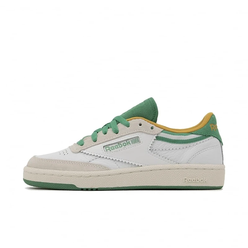 Reebok Unisex Club C 85 Trainers, White/Upgraded Green/Chalk, 36.5 EU, White Upgradegreen Chalk, 4.5 UK - Image 1