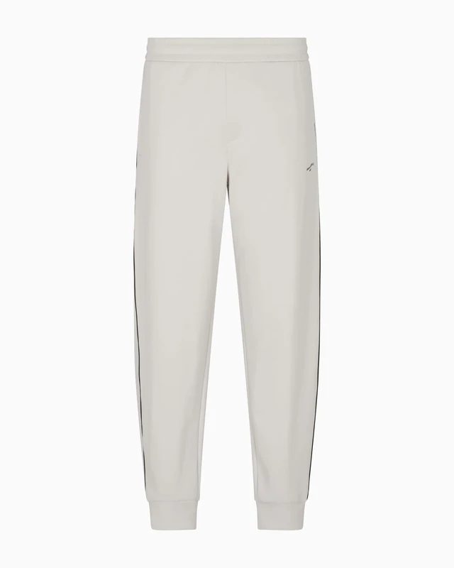 Armani Exchange Men's Cuffed Leg Side Stripes Detail Sweatpants, Wind Chime, S