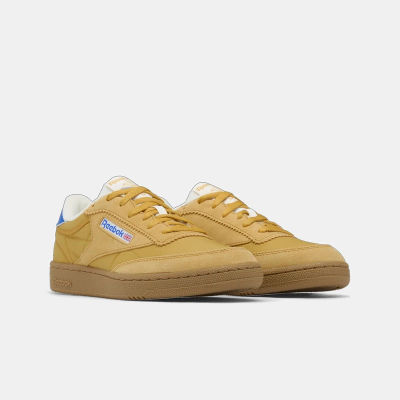 Reebok Unisex Club C 85 Trainers, GRITGOLD/OPTIMUMBLUE/Gum, 44.5 EU, Gritgold Optimumblue Gum, 10.5 UK