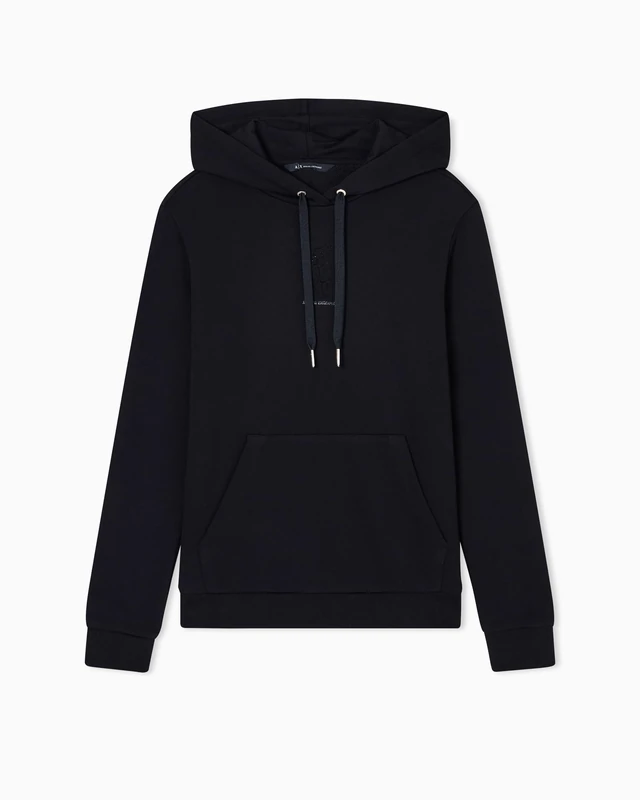 Armani Exchange Women's Cuffed Sleeve Front Tone Logo Sweatshirt, ISO, XS