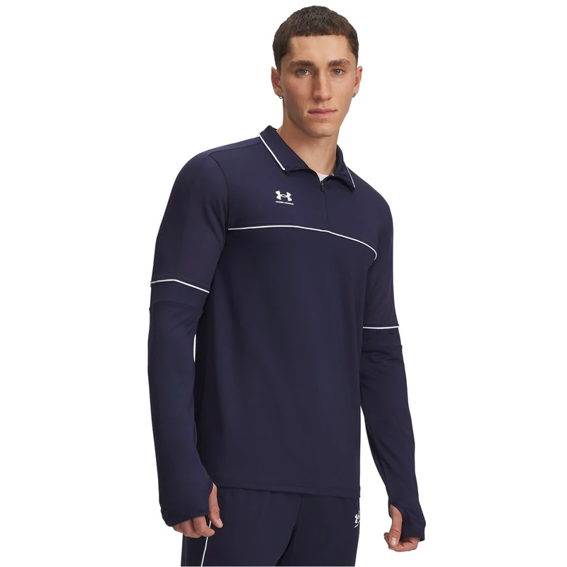 Under Armour UA M Challenger Training QZ - Long Sleeve - Tops - Midnight Navy/White - Size: SM