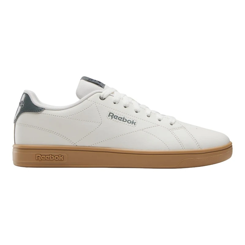Reebok Court Clean Leather Trainers White, Chalk Darkfog Vectornavy, 5 UK
