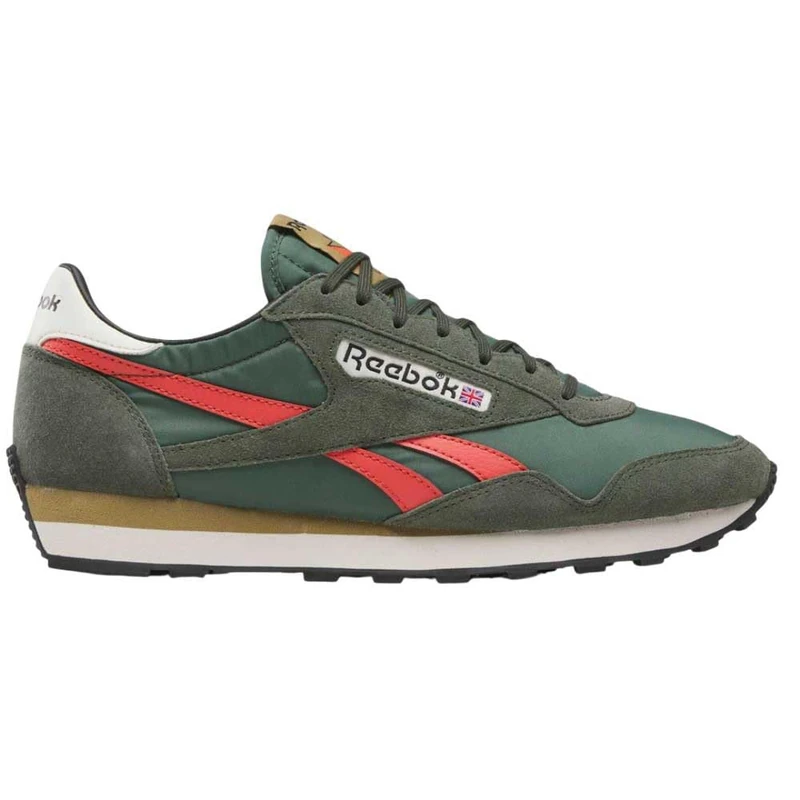Reebok Unisex Aztec II Trainers, Grit Green Semi Orange Flare Alabaster, 7 UK
