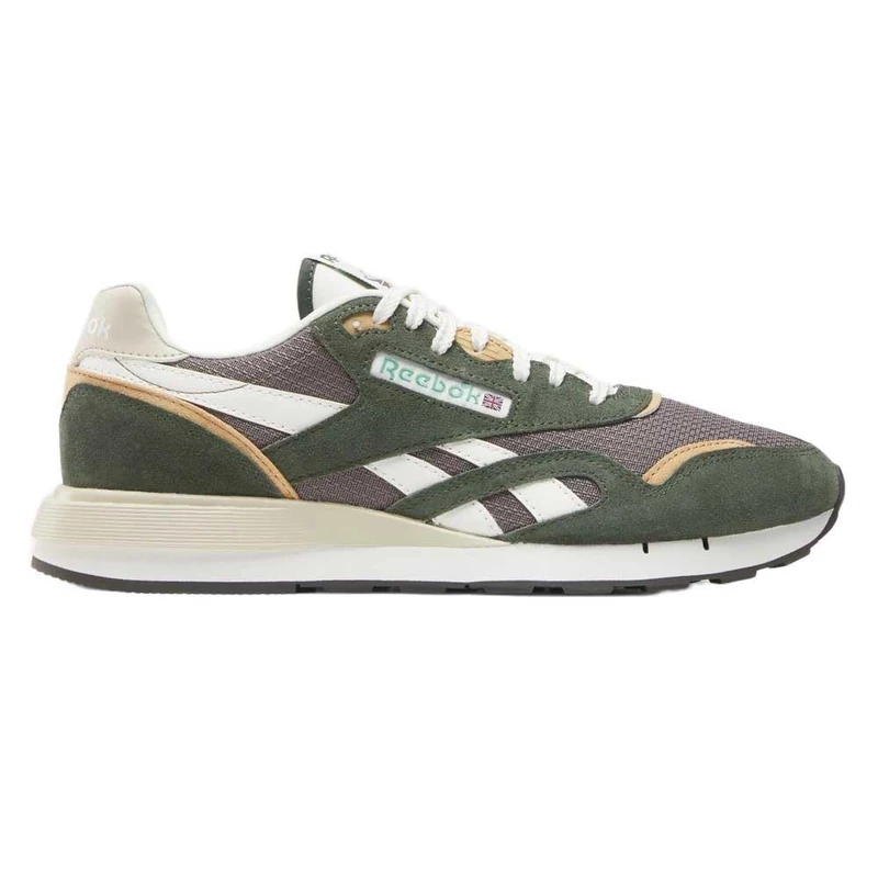 Reebok Unisex Classic Nylon 89 Sneaker, GRIT Green/Trek Grey/Chalk, 11 UK