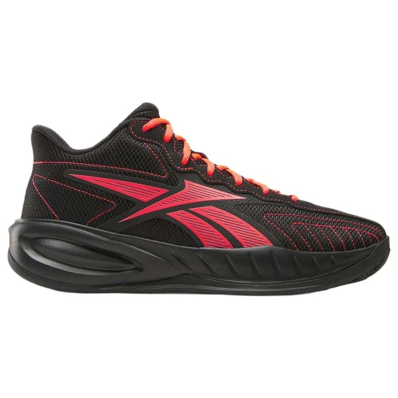 Reebok Unisex Press Trainers, Core Black/Neon Cherry/Core Black, 35 EU, Core Black Neon Cherry Core Black, 3 UK