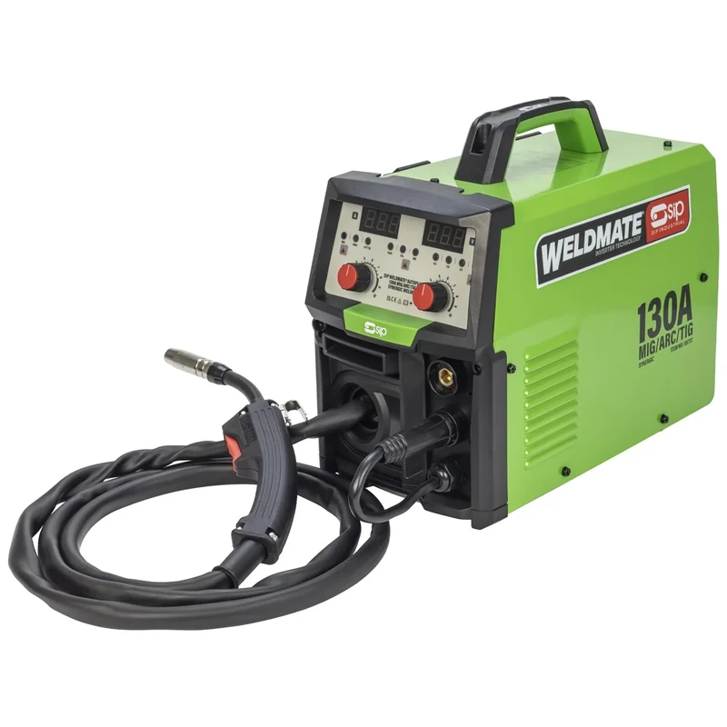 SIP WELDMATE AUTOPLUS MIG Welder 130A 3-in-1 MIG/ARC/TIG Synergic Inverter Portable Welding Machine