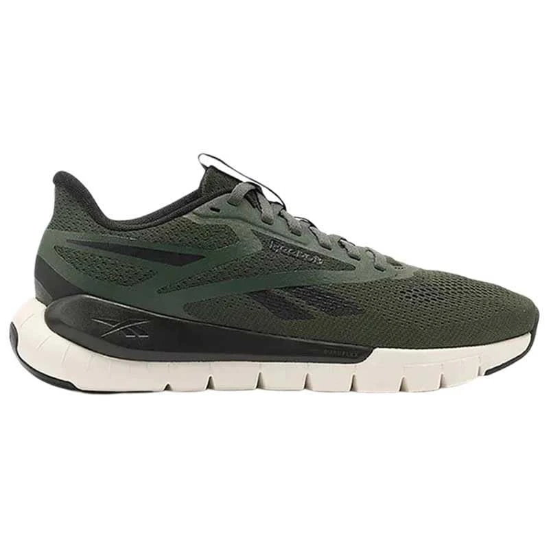 Reebok Unisex Flex Trainer Trainers, Grit Green Black Chalk, 9 UK