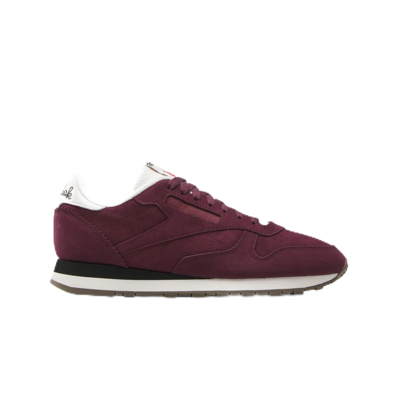 Reebok Unisex Classic Leather Trainers - Black Cherry Chalk Black