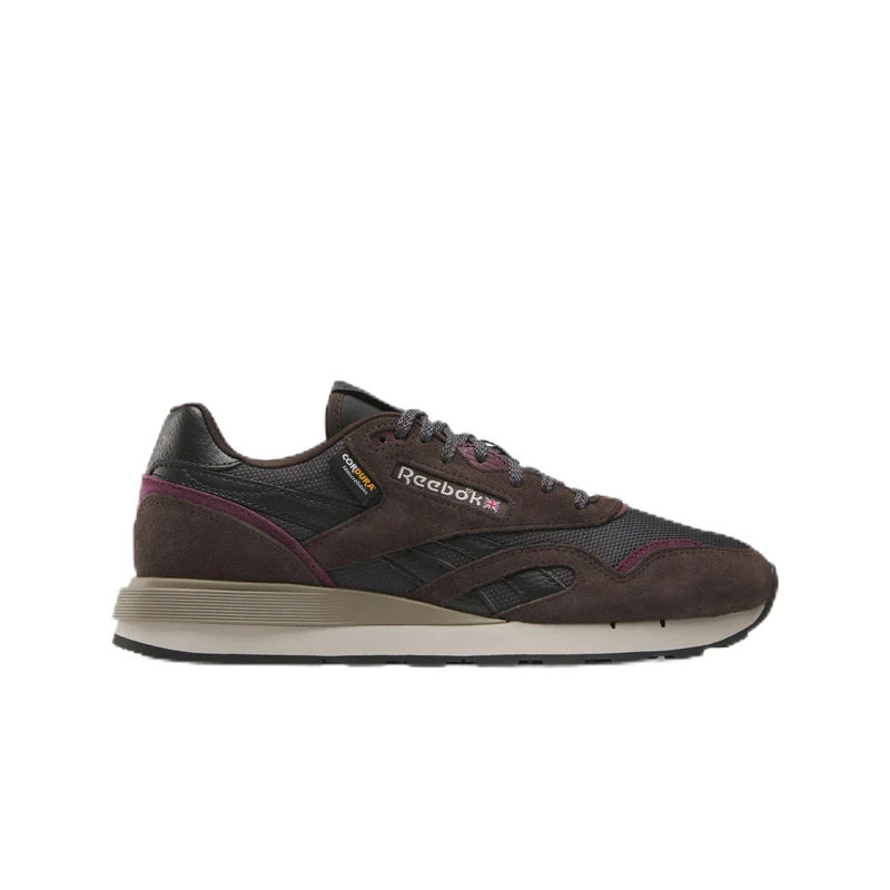 Reebok Unisex Classic Nylon 89 Sneaker, Washed Black/Black/Black Cherry, 9 UK