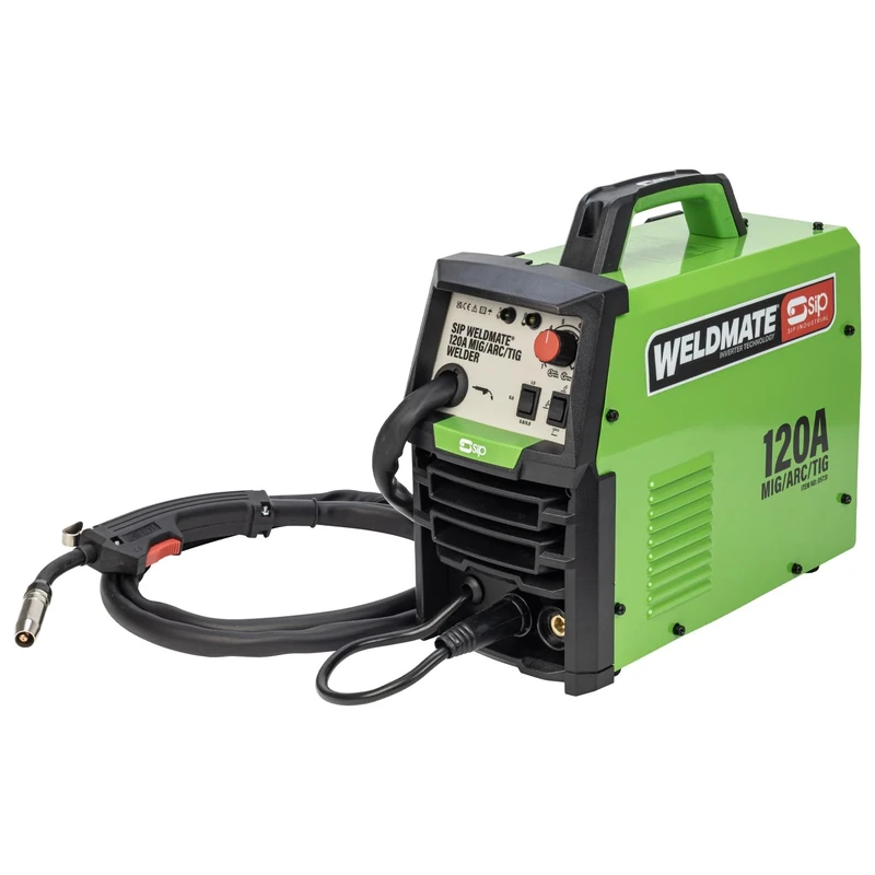 SIP WELDMATE MIG Welder 230V 120A 3-in-1 MIG/ARC/TIG Gas/Gasless Inverter Portable Welding Machine
