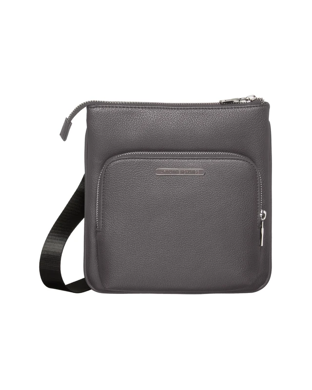 Armani Exchange Men's Okinawa, Logo Plate, Zipped Pocket Cross Body, Dark Gull Grey, Dark Gull Gray, One size - Image 1