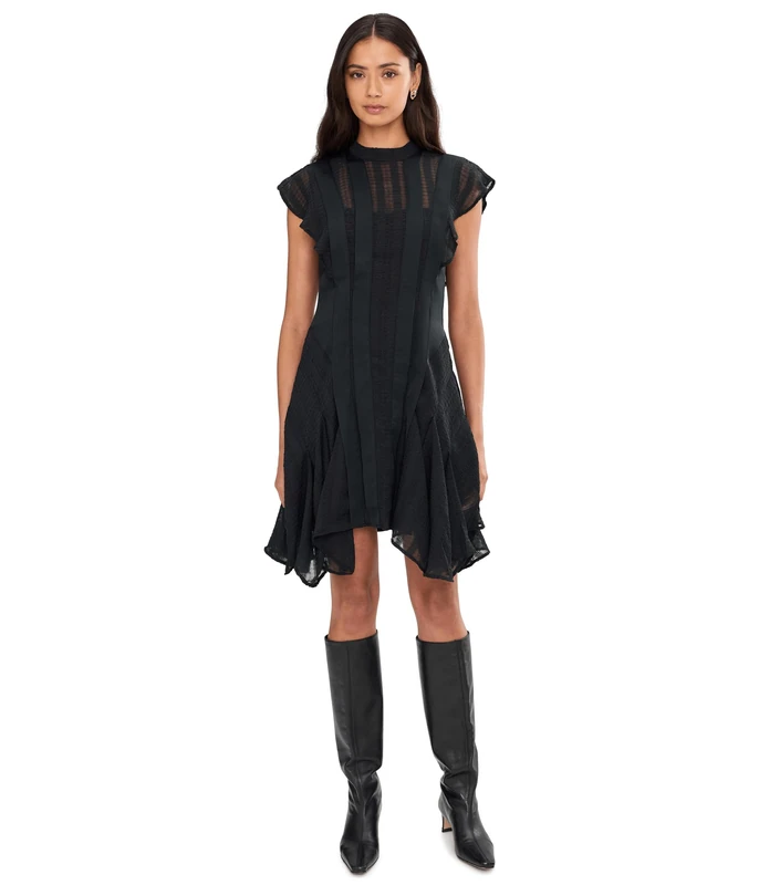 Fleur Texture Dress Black - Image 1