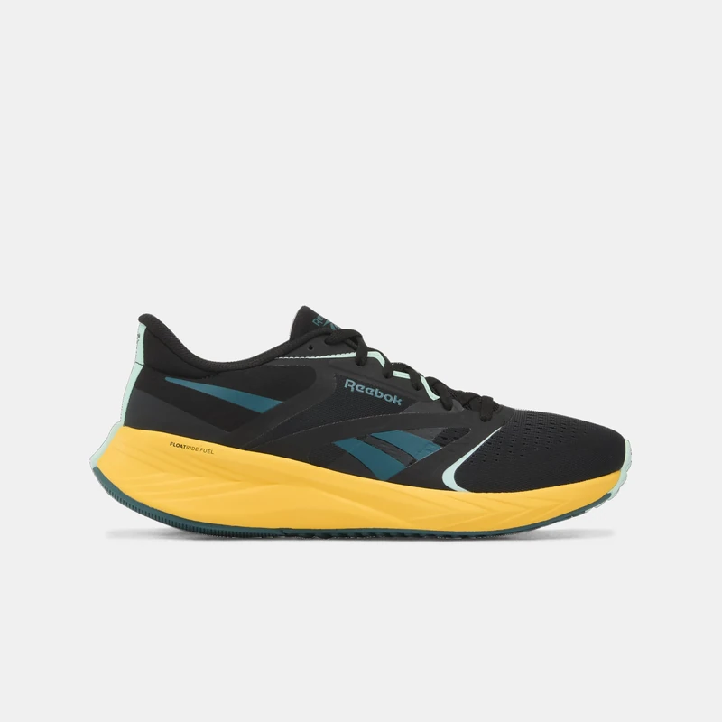 Reebok Unisex Energen Tech Plus 2 Trainers, Black Golden Haze Glitch Aqua, 9 UK