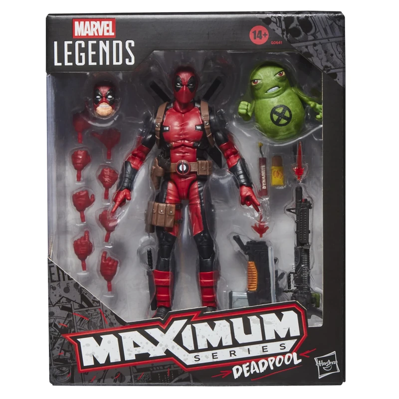 Marvel Legends Maximum Series Deadpool Action Figure with Doop, Red