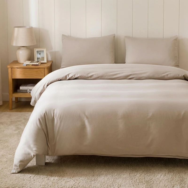 HeimenAogo Egyptian Cotton Duvet Cover Twin Size Ultra Soft and Breathable Bedding Set with Zipper Closure Long Staple Pre-Washed Cotton Duvet Cover Silver Gray 2Pcs (68"×90")