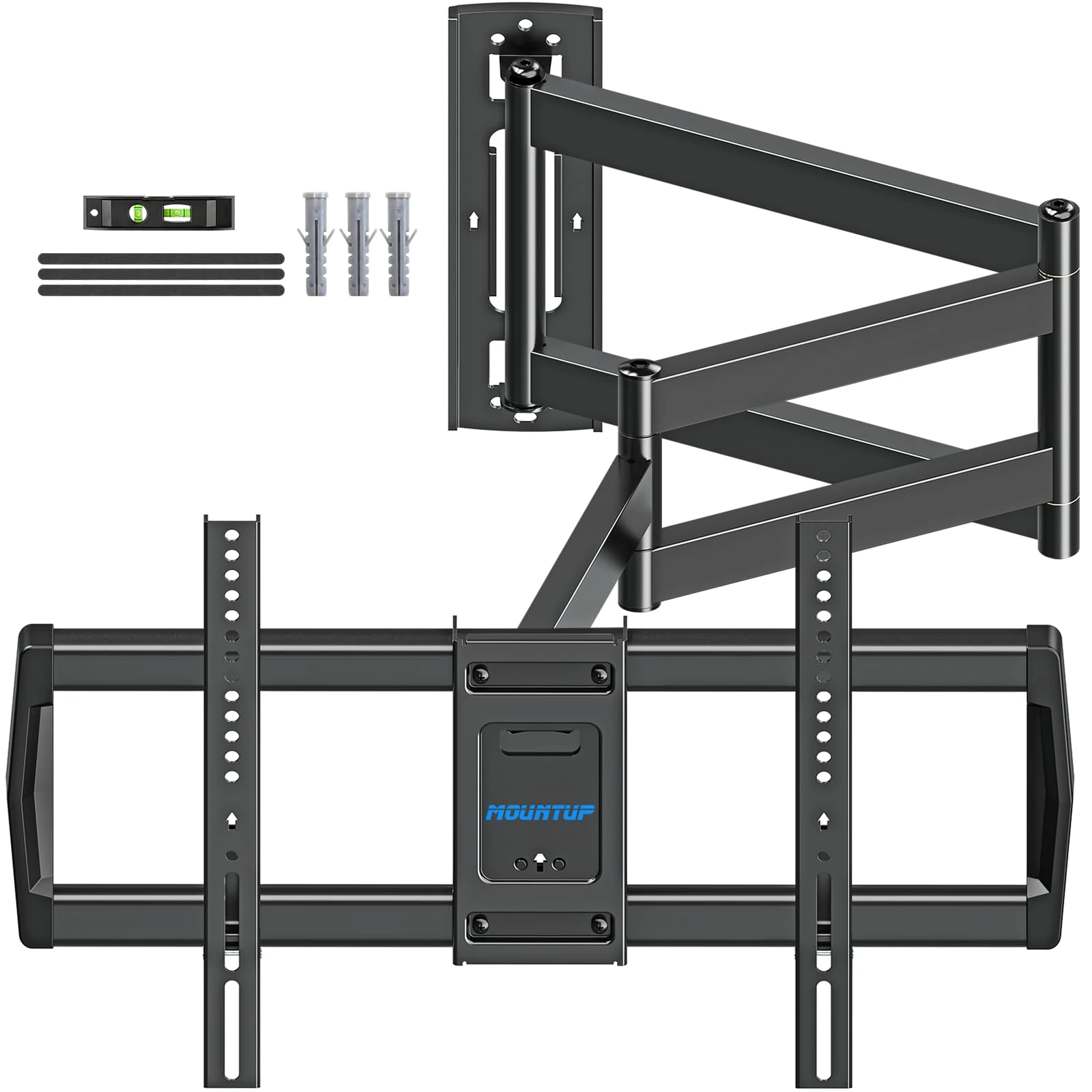 MOUNTUP TV Wall Bracket with 962mm Long Arm for Most 42-75 Inch TVs, Full Motion Corner Wall Mount with Extension, Tilt, Swivel Articulating Arm, Max VESA 600x400mm and Up to 45kg, EU0047-L