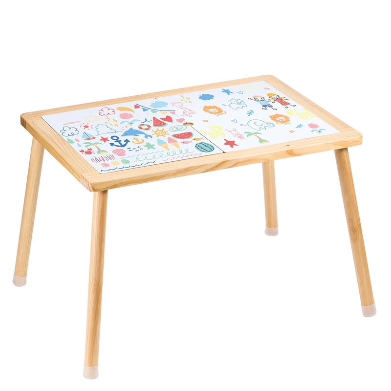 VEVOR Sensory Table for Toddlers, Kids Activity Table with Double-Sided Tabletop & Non-Slip Feet, Indoor/Outdoor Play Activity Table, Wooden Sensory Table for Drawing Studying, for Boy Girl