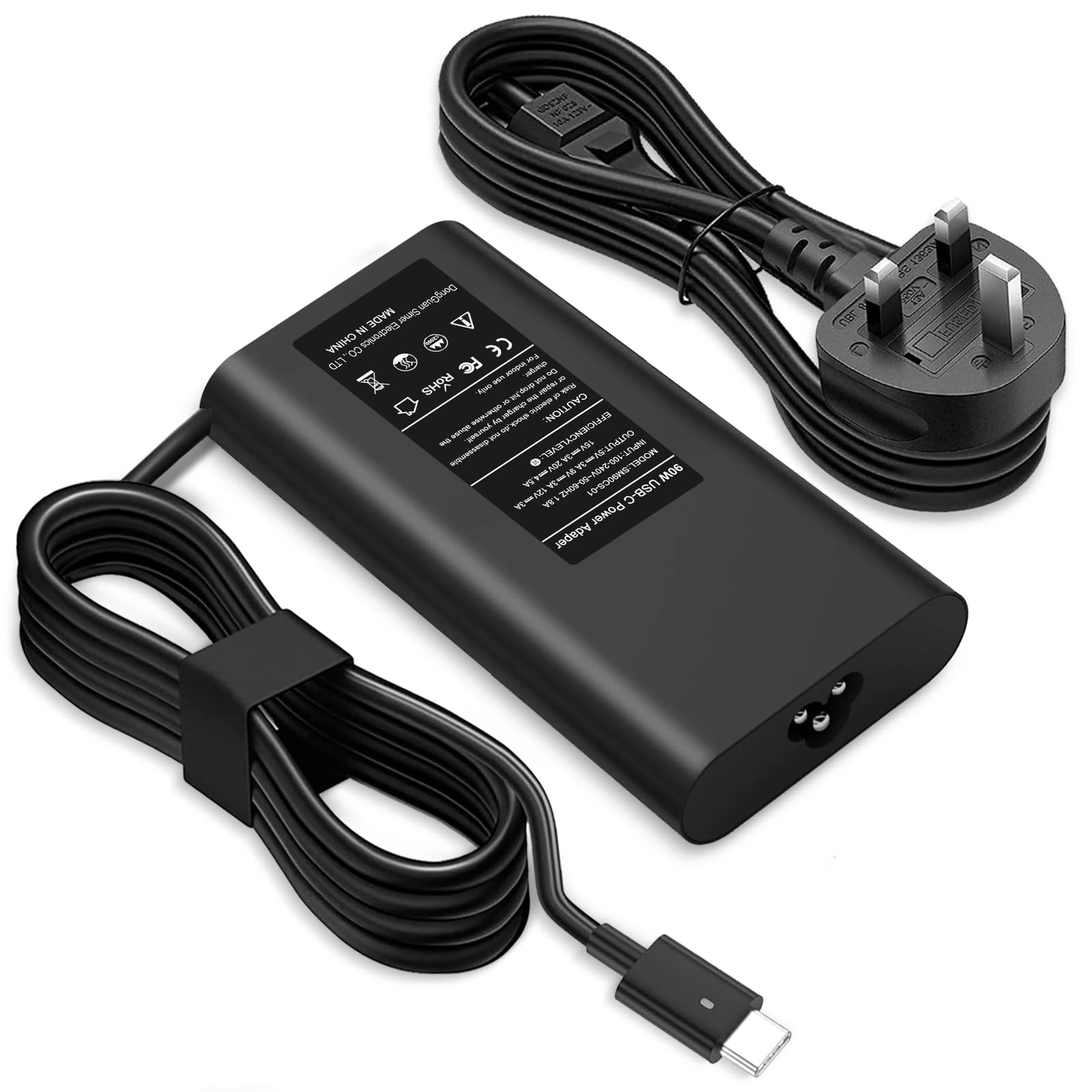 ELEHILS 90W USB C Laptop Charger AC Adapter Compatible with Dell Latitude 7300 5420 5300 3400, XPS 13 5300 2in1,7400 2in1,7300, 7390 2in1 Precision 3540, 5550, 5750 Type C Power Cord Supply