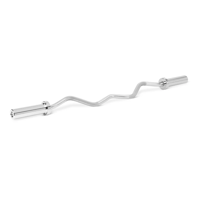 Amazon Basics Olympic 5.1 cm Curl Barbell Bar, 119.2cm Chrome