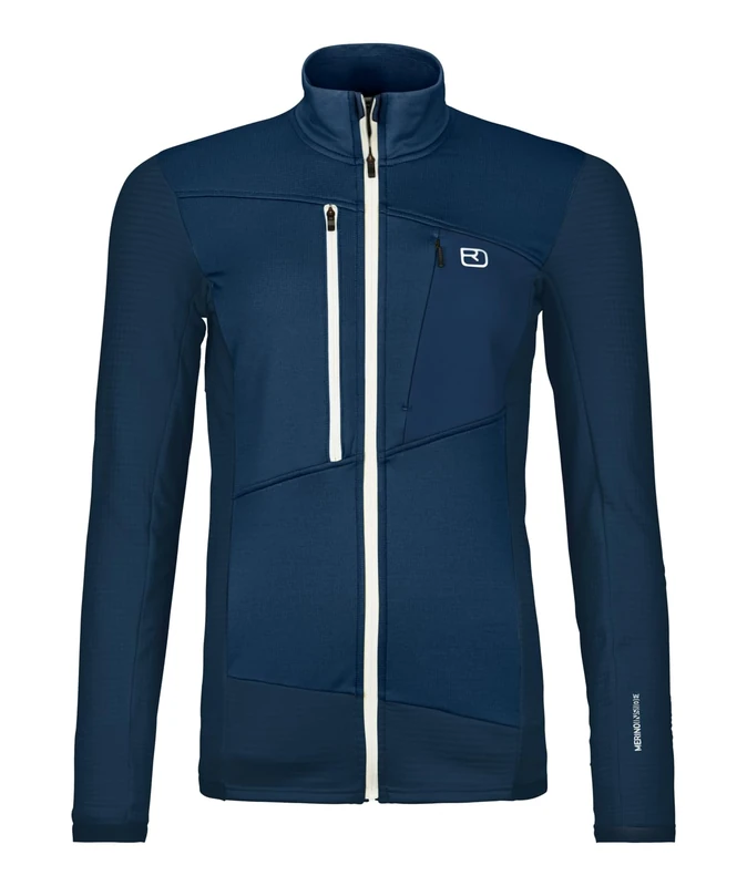 YPSILANTI FLEECE GRID JACKET W - C: deep ocean- T: M