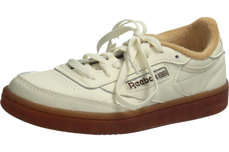 Reebok Girls' Club C 85 Fitness Shoes Trainers, Vintage Chalk Chalk Camel, 3 UK