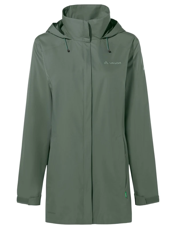 VAUDE Women's Escape Parka - Waterproof Rain Parka Made of Recycled Polyester, 87.5 cm Length, Breathable and Windproof, PFC-Free, Sustainable