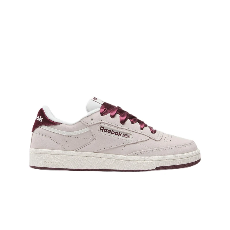 Reebok Girls' Club C 85 Fitness Shoes Trainers, Luxegrey Blackcherry Chalk, 6 UK