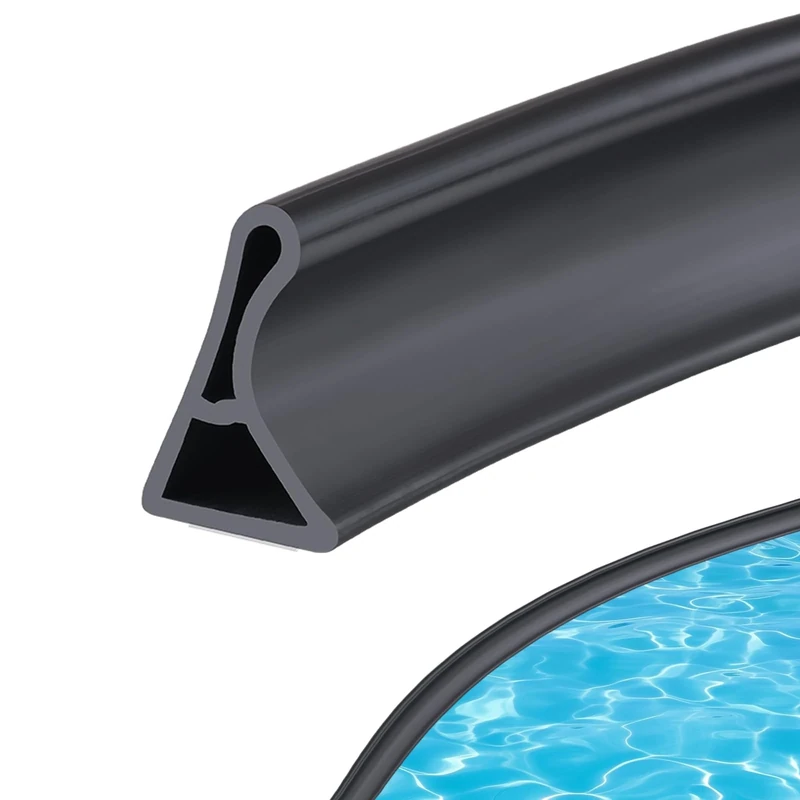 Zayejod 2M Curved Groove Shower Threshold Water Barrier, Wet Room Floor Barrier Dam,Shower Tray Sealing Strip,Bathroom Floor Seal Trim,Sink Bathtub Countertop Water Retaining Strip(Black,4cm H*3cm W)