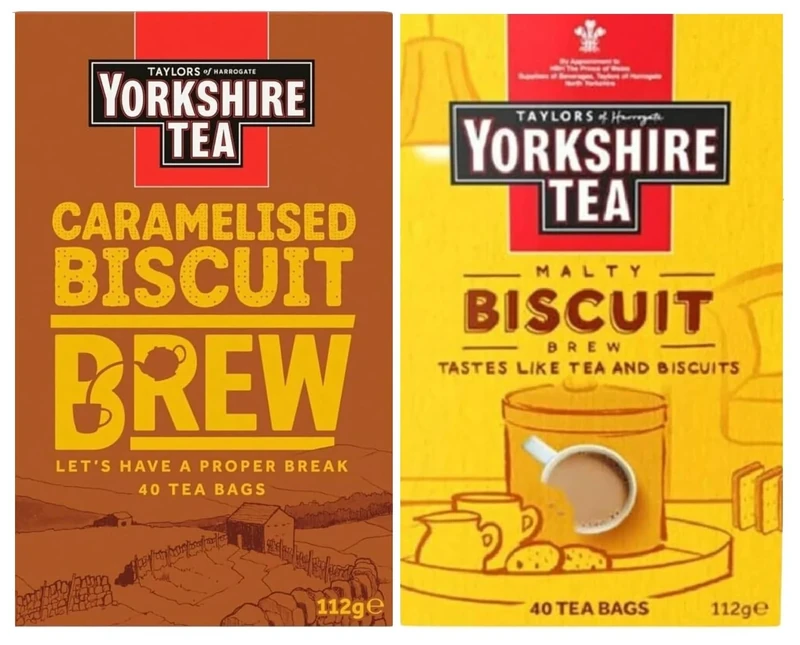 Yorkshire Tea Variety Pack x40 Tea Bags, Flavours Inc. Malty Biscuit Brew and Caramelised Biscuit Brew (Pack of 2, Total 80 Tea Bags)