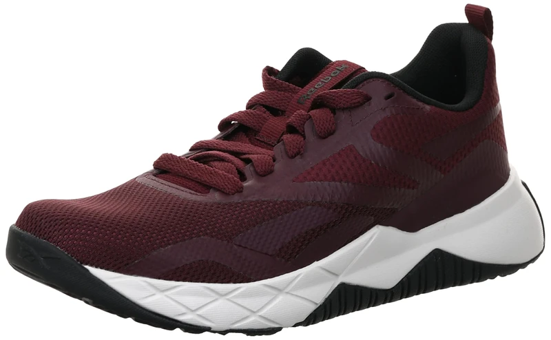 Reebok Women's NFX Trainer Sneaker, Black Cherry/Black/Luxe Grey, 6.5 UK