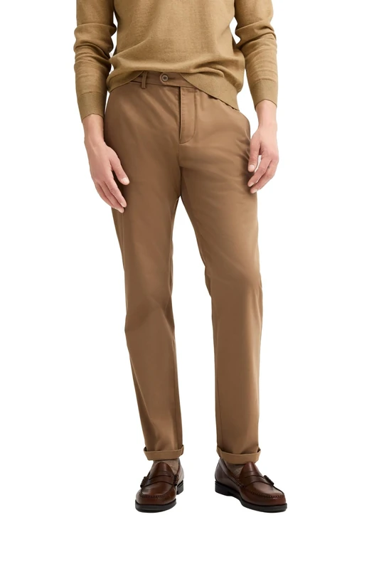 bugatti Men's Chino Trousers Modern Fit, 640 Brass, 32 W/30 L