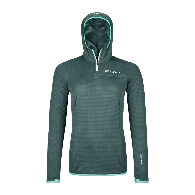 YPSILANTI FLEECE LIGHT GRID ZN HOODY W C: dark arctic grey - S: S