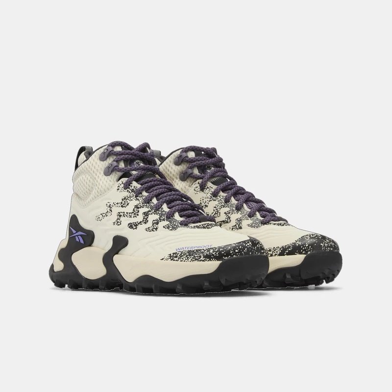 Reebok Women's Kitari DMX Trainers, Alabaster Washed Black Purple Fusion, 8.5 UK