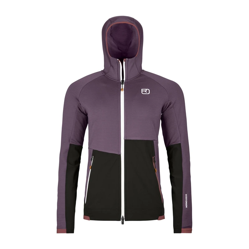 ORTOVOX Fleece Rib Hoody W Wild Berry - Women's Climbing Fleece
