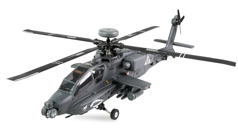 Amewi Apache AH-64D CP Helicopter 6G/3D GPS RTF RC Remote Controlled Helicopter, Olive Green