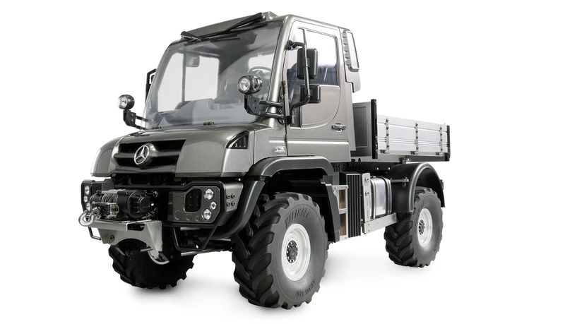 Amewi Mercedes-Benz Unimog Device Carrier 4WD 1:10 ARTR Anthracite RC Remote Control License Vehicle