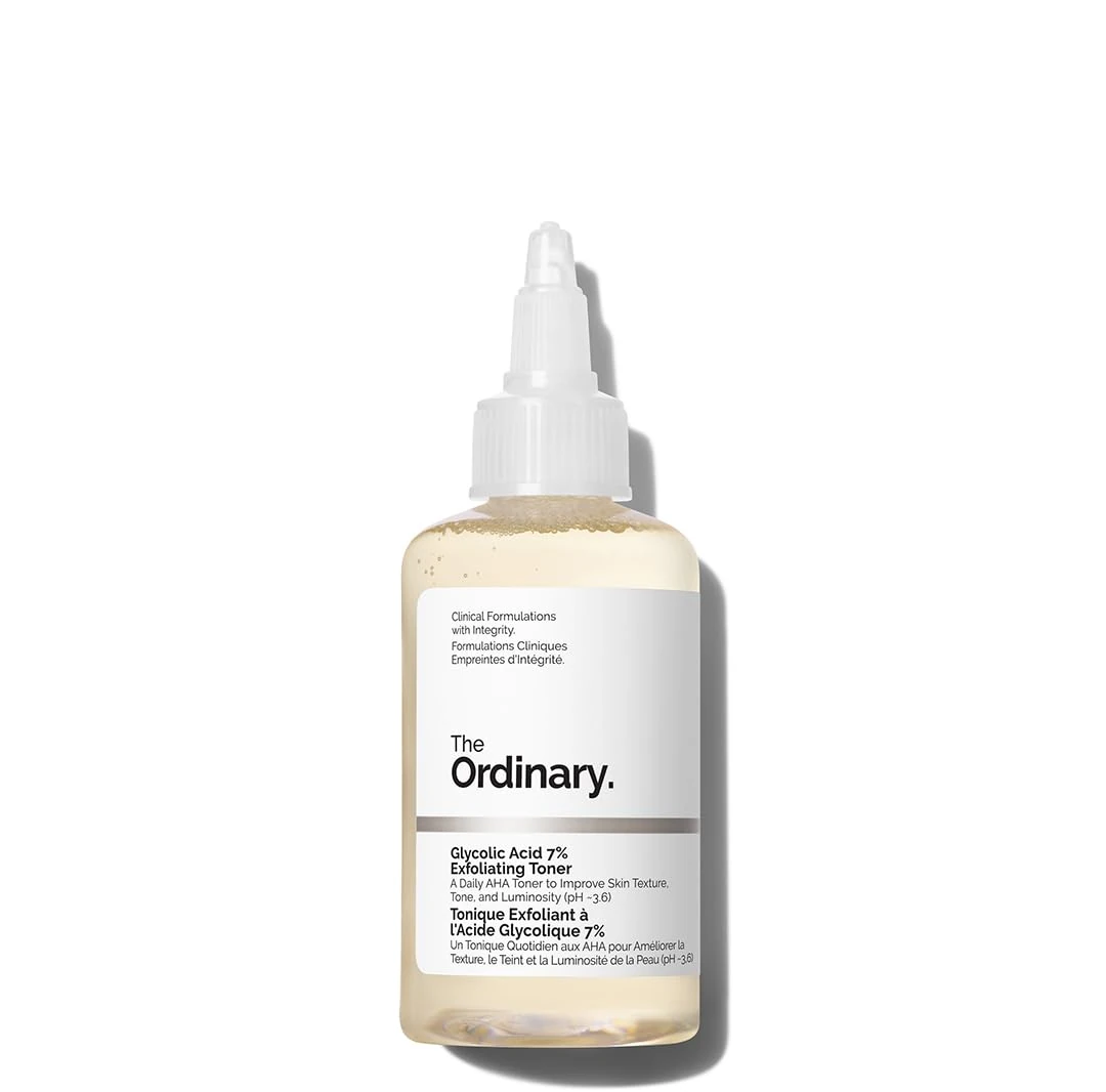The Ordinary Glycolic Acid 7% Exfoliating Toner, Brightening and Smoothing Daily Toner for More Even-Looking Skin Tone, 100ml