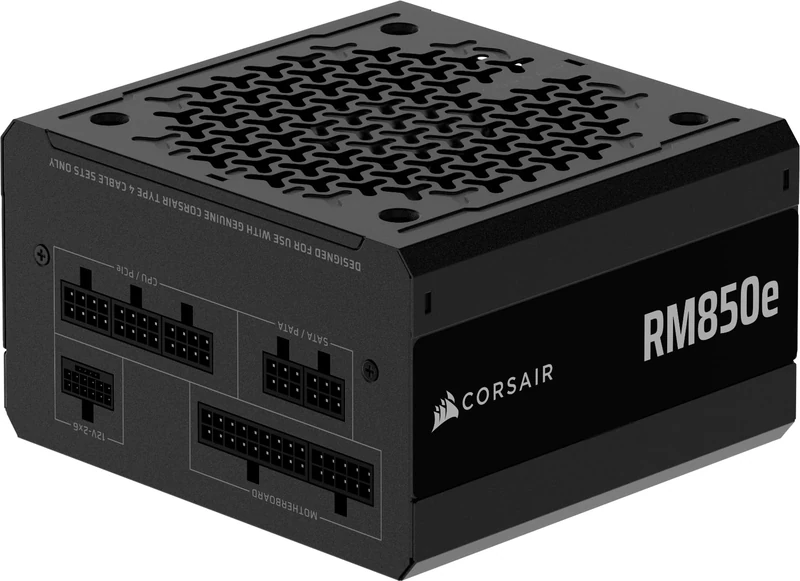 CORSAIR RM850e (2025) Fully Modular Low-Noise ATX Power Supply with 12V-2x6 Cable – ATX 3.1 & PCIe 5.1 Compliant, Cybenetics Gold Efficiency, 105°C-Rated Capacitors, Modern Standby Mode – Black