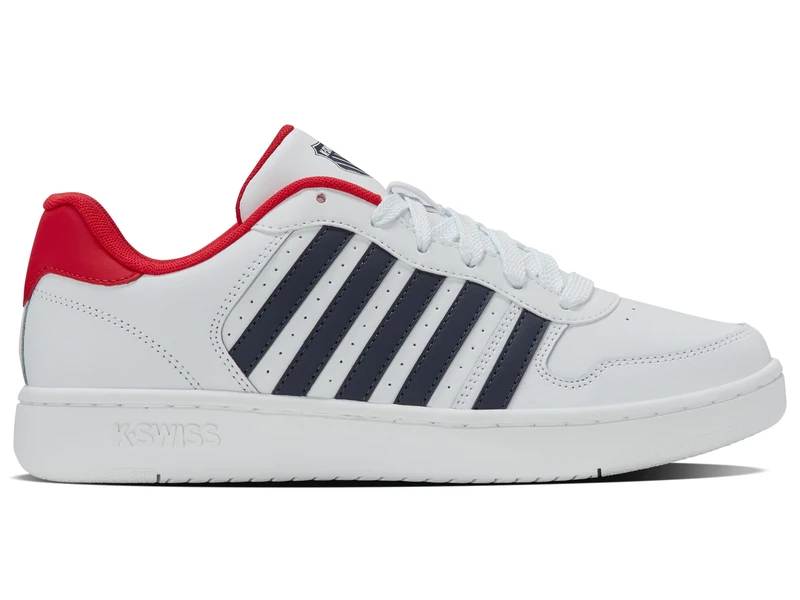K-Swiss Men's Court Palisades Trainers, White Red Peacoat, 9.5 UK - Image 1