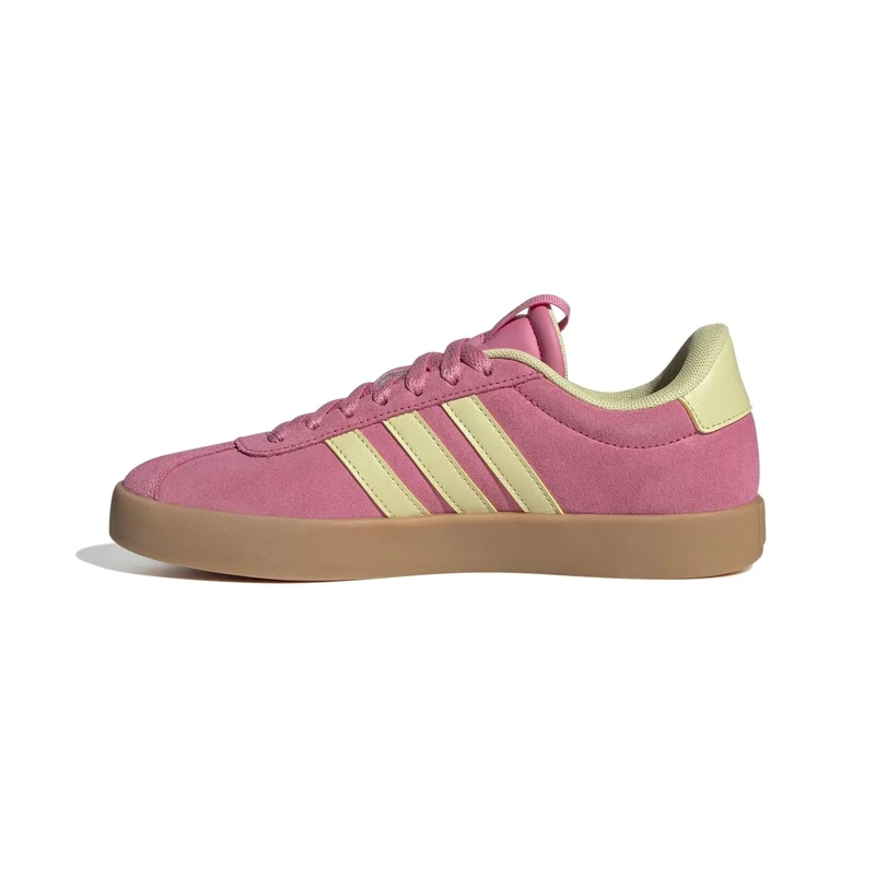 adidas Women's VL Court 3.0 Shoes, Pink Fusion/Powder Yellow/Gold met., 4 UK