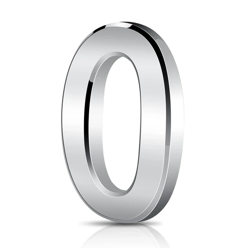 3 Inches Door Numbers Silver Self Adhesive 3D Mailbox Number Waterproof House Door Numbers Street Number Stickers for House Mailbox Apartment Hotel Courtyard Cafe (0)