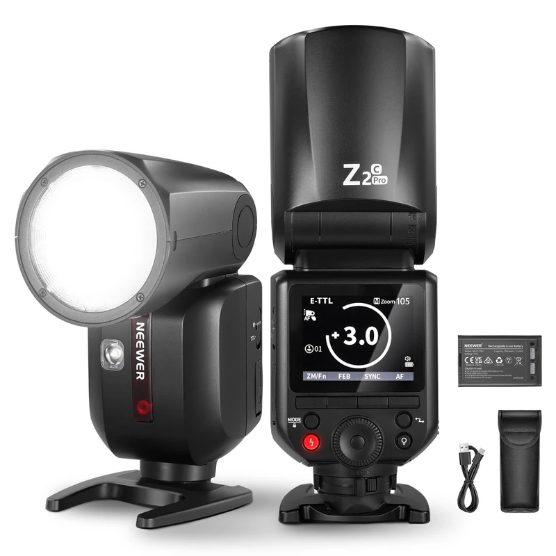 NEEWER Z2PRO-C 2.4G TTL Round Head Flash for Canon