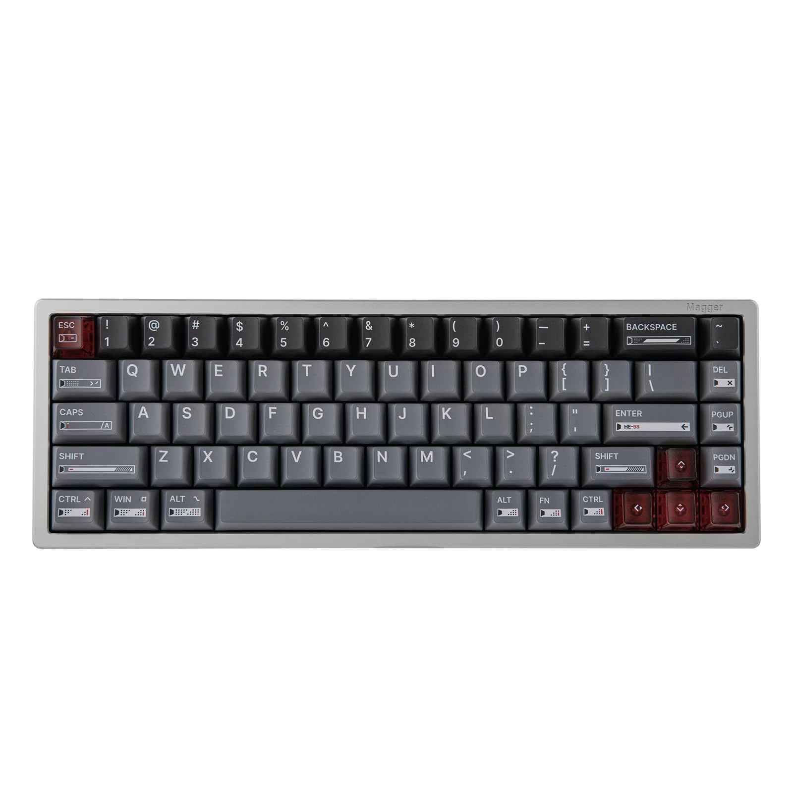 MechLands Luminkey Magger 68 HE Wired Gaming Keyboard with Hall Effect Switch, Rapid Trigger Magnetic Aluminum Mechanical Keyboard with Sandwich Structure, PBT Keycaps, RGB Backlit (Gold)
