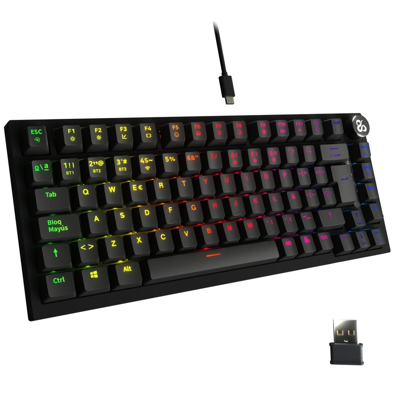 Newskill Pyros Pro Hotswap Wireless Mechanical Gaming Keyboard - Black - Image 1