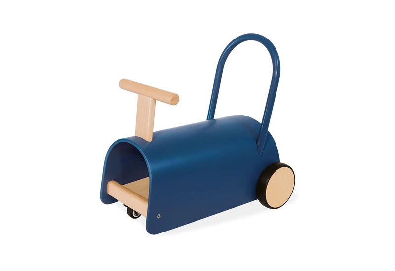 PINOLINO Enzo Kids Wooden Baby Walker and Push Car - Blue