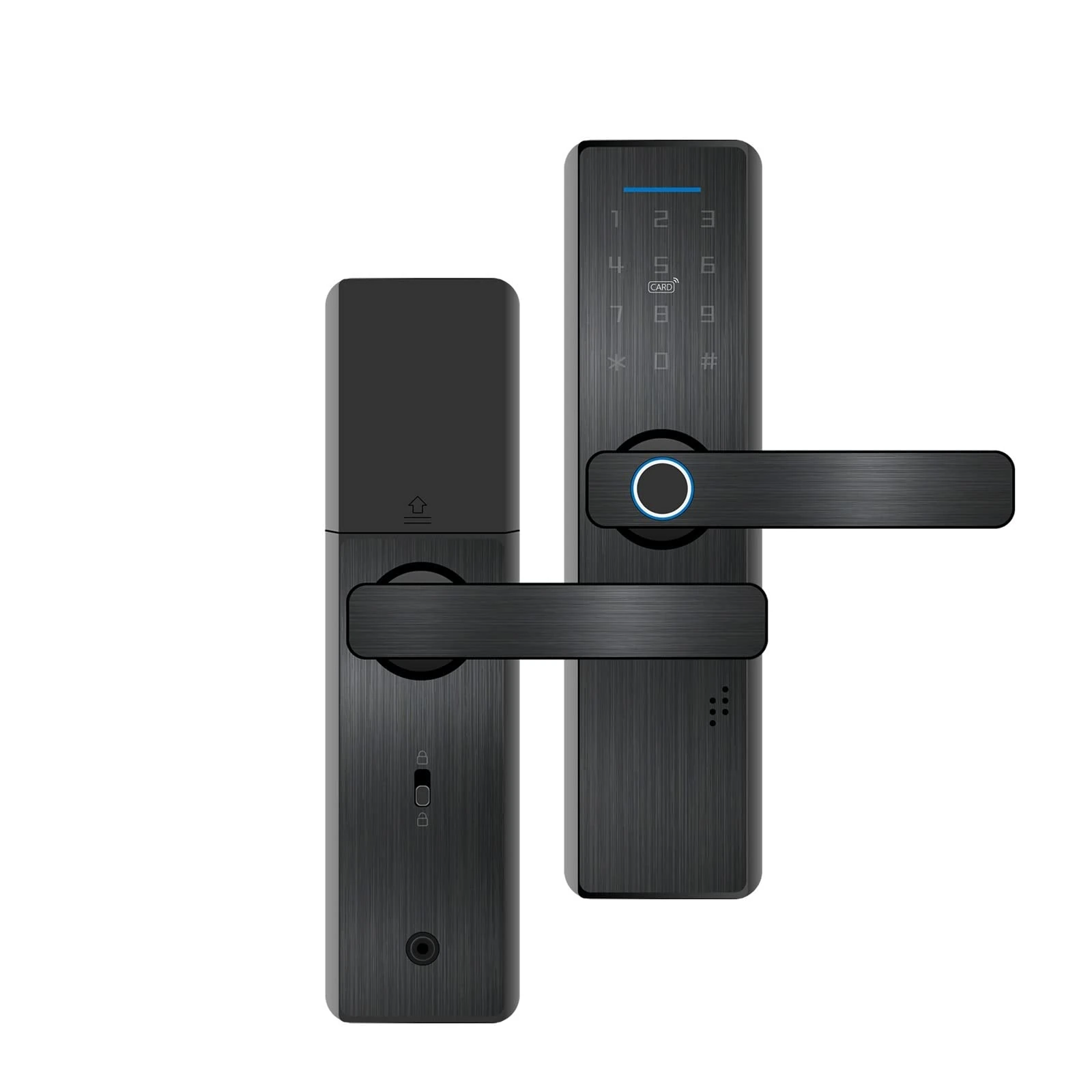 WiFi Digital Electronic Biometric Fingerprint Smart Door Lock Remote Unlocking Keyless Lock Security Protection Lock (Color : No Lock Body) (22x235 6072)