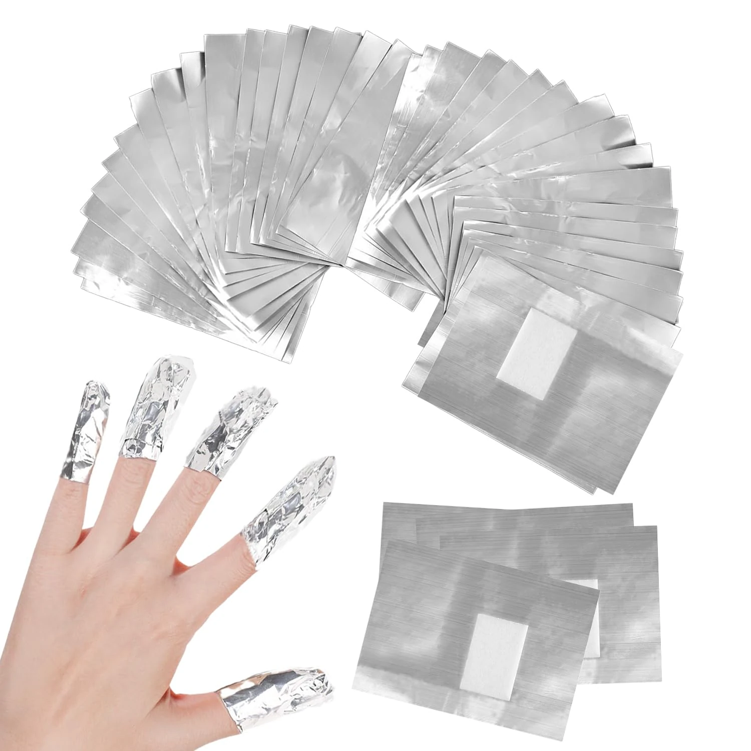 100pcs Foil Nail Wraps,Gel Nail Polish Remover foil Wraps Gel Remover Wraps Nail Foils for gel Nails,Nail Foil Wraps.